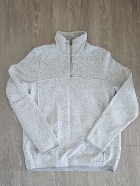 Women's Heather Gray Quarter-Zip Pullover Sweater
